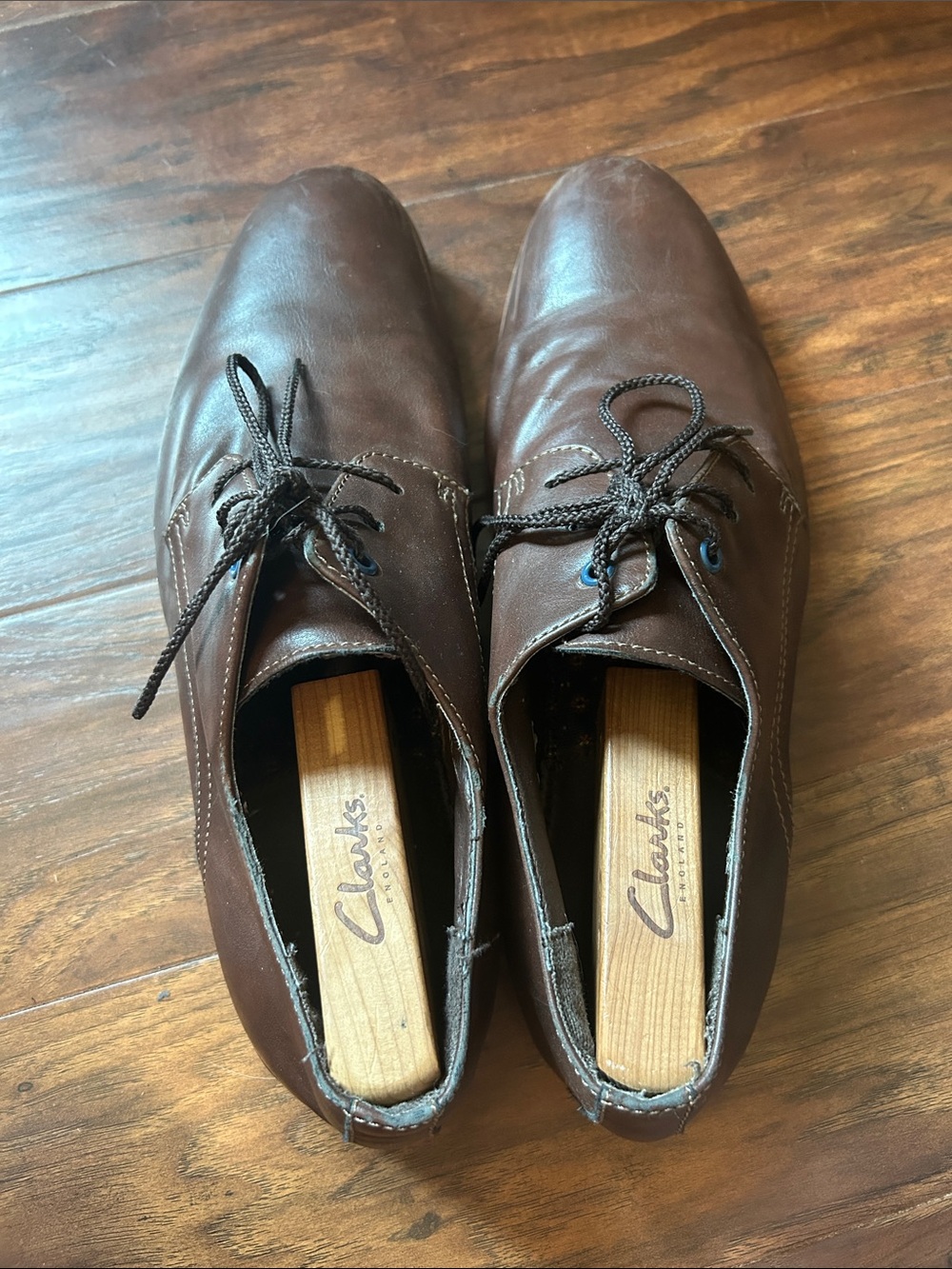 Men’s Brown Faux Leather Dress Oxford Derbies